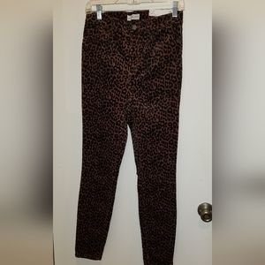 Ann Taylor Loft high rise leopard print pants